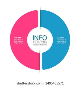 Vector iInfographic diagram, template for business, presentations, web design, 2 options.