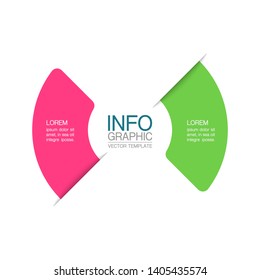 Vector iInfographic diagram, template for business, presentations, web design, 2 options.