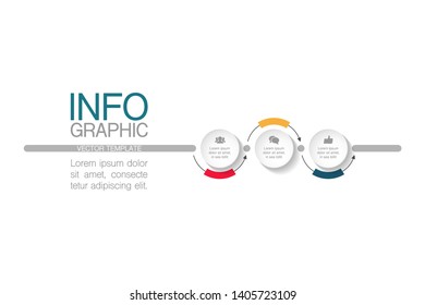 Vector iInfographic diagram, template for business, presentations, web design, 3 options.