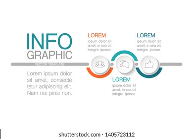 Vector iInfographic diagram, template for business, presentations, web design, 3 options.