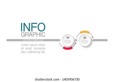 Vector iInfographic diagram, template for business, presentations, web design, 2 options.