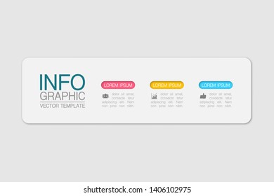 Vector iInfographic diagram, template for business, presentations, web design, 3 options.