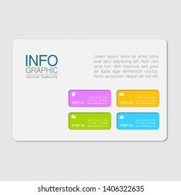 Vector iInfographic diagram, template for business, presentations, web design, 4 options.