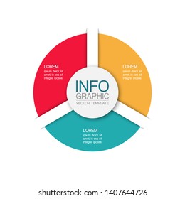 Vector iInfographic diagram, template for business, presentations, web design, 3 options.