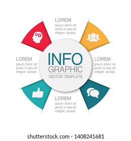 Vector iInfographic diagram, template for business, presentations, web design, 4 options.