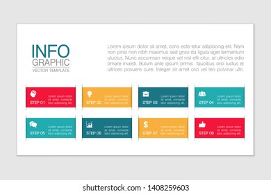 Vector iInfographic diagram, template for business, presentations, web design, 8 options.