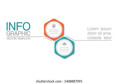 Vector iInfographic diagram, template for business, presentations, web design, 2 options.