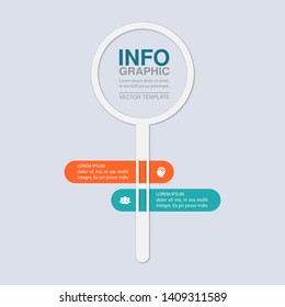 Vector iInfographic diagram, template for business, presentations, web design, 2 options.