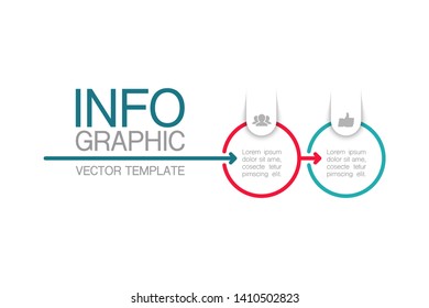 Vector iInfographic diagram, template for business, presentations, web design, 2 options.
