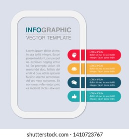 Vector iInfographic diagram, template for business, presentations, web design, 4 options.