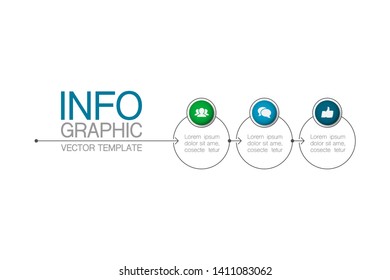 Vector iInfographic diagram, template for business, presentations, web design, 3 options.
