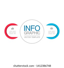 Vector iInfographic diagram, template for business, presentations, web design, 2 options.