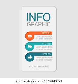 Vector iInfographic diagram, template for business, presentations, web design, 3 options.