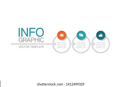 Vector iInfographic diagram, template for business, presentations, web design, 3 options.