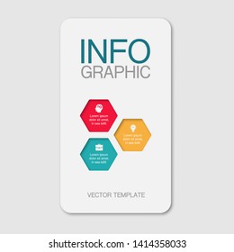 Vector iInfographic diagram, template for business, presentations, web design, 3 options.