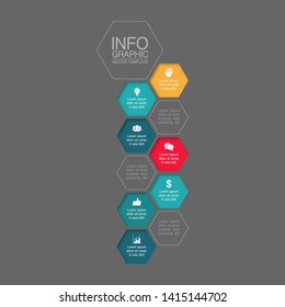 Vector iInfographic diagram, template for business, presentations, web design, 7, 8, 9, 10 options.
