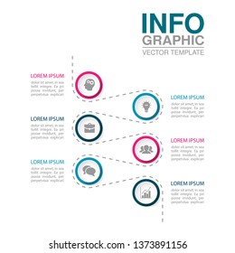 Vector iInfographic template for business, presentations, web design, 6 options.