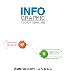 Vector iInfographic template for business, presentations, web design, 2 options.