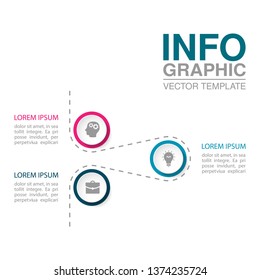 Vector iInfographic template for business, presentations, web design, 3 options.