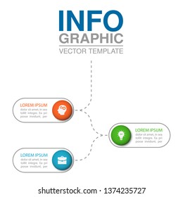 Vector iInfographic template for business, presentations, web design, 3 options.