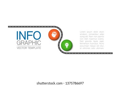 Vector iInfographic template for business, presentations, web design, 2 options.