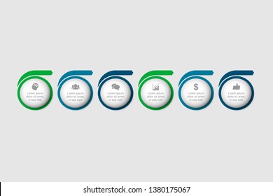 Vector iInfographic template for business, presentations, web design, options.