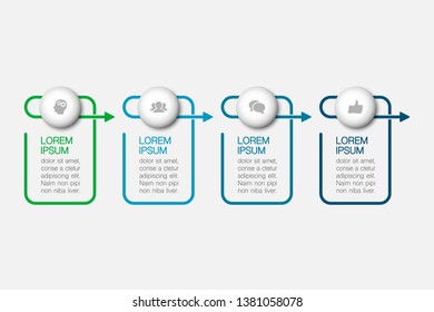 Vector iInfographic template for business, presentations, web design, options.