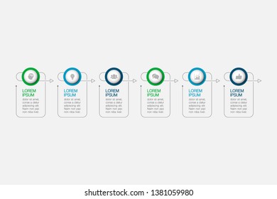 Vector iInfographic template for business, presentations, web design, options.