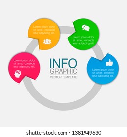 Vector iInfographic template for business, presentations, web design, 4 options.