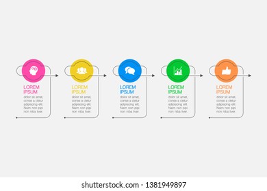 Vector iInfographic template for business, presentations, web design, options.