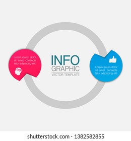 Vector iInfographic template for business, presentations, web design, 2 options.