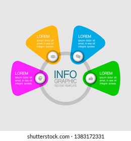 Vector iInfographic template for business, presentations, web design, 4 options.