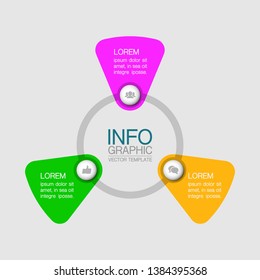 Vector iInfographic template for business, presentations, web design, 3 options.