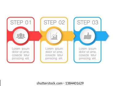 Vector iInfographic template for business, presentations, web design, 3 options.