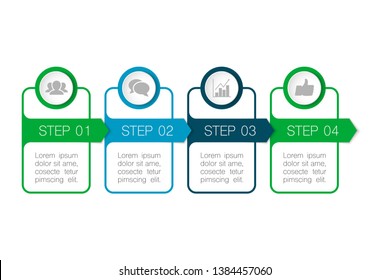 Vector iInfographic template for business, presentations, web design, 4 options.