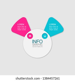 Vector iInfographic template for business, presentations, web design, 2 options.
