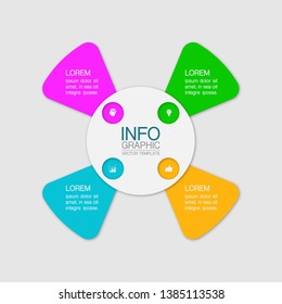 Vector iInfographic template for business, presentations, web design, 4 options.