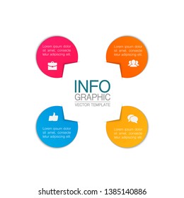 Vector iInfographic template for business, presentations, web design, 4 options.