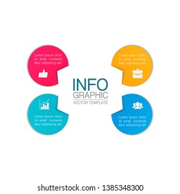 Vector iInfographic template for business, presentations, web design, 4 options.
