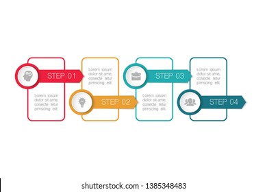 Vector iInfographic template for business, presentations, web design, 4 options.