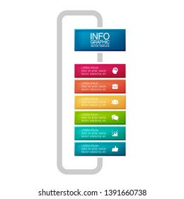 Vector iInfographic template for business, presentations, web design, 6 options.