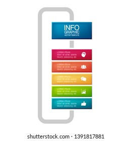 Vector iInfographic template for business, presentations, web design, 5 options.