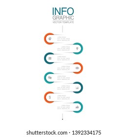 Vector iInfographic template for business, presentations, web design, 8 options.