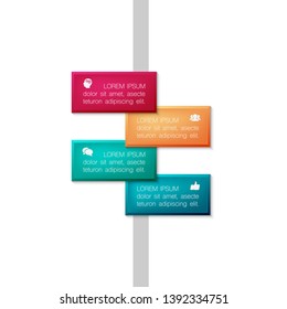Vector iInfographic template for business, presentations, web design, 4 options.