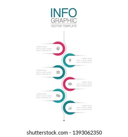 Vector iInfographic template for business, presentations, web design, 6 options.