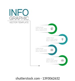 Vector iInfographic template for business, presentations, web design, 4 options.