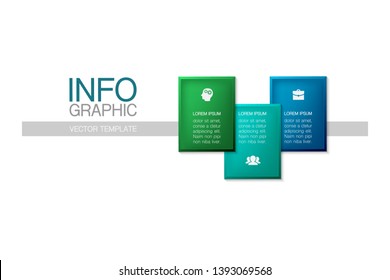 Vector iInfographic template for business, presentations, web design, 3 options.