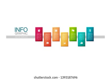 Vector iInfographic template for business, presentations, web design, 7 options.