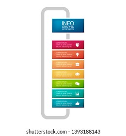 Vector iInfographic template for business, presentations, web design, 7 options.