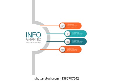 Vector iInfographic template for business, presentations, web design, 4 options.
